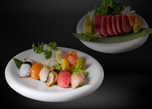 sushi and sashimi plate